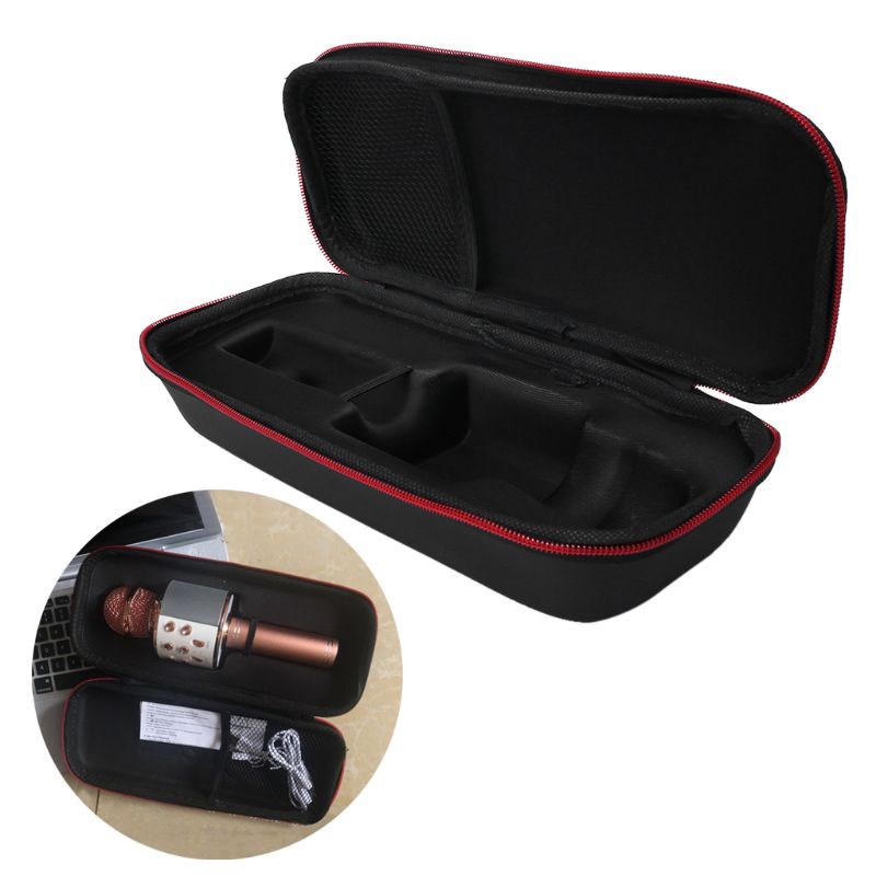 btsg Microphone Storage Box Protective Bag Carrying Case Pouch Shockproof Travel Portable for ws858