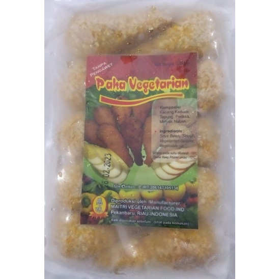 

paha vegetarian 300g / frozen food vegetarian / maitri vegetarian food ind. pekanbaru