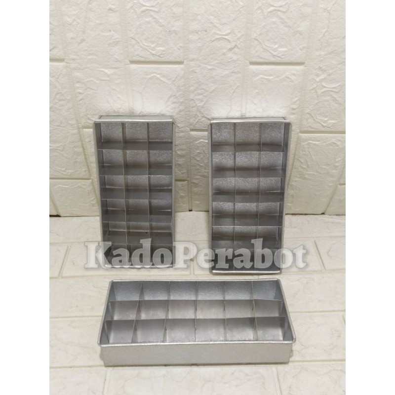 loyang bolu sekat panjang 23 x10 cm - cetakan brownis sekat- cetakan kue