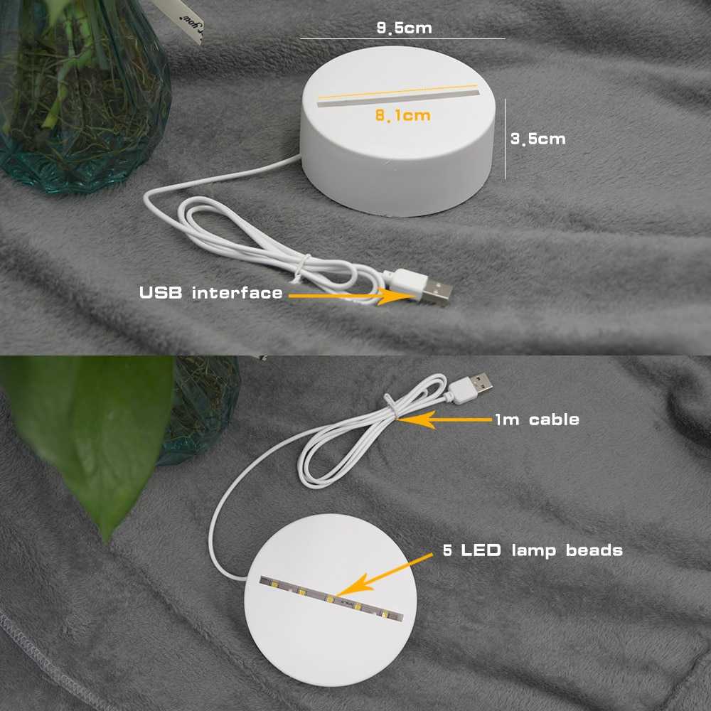 SOLOLANDOR Lampu 3D LED Transparan Design - LD3200