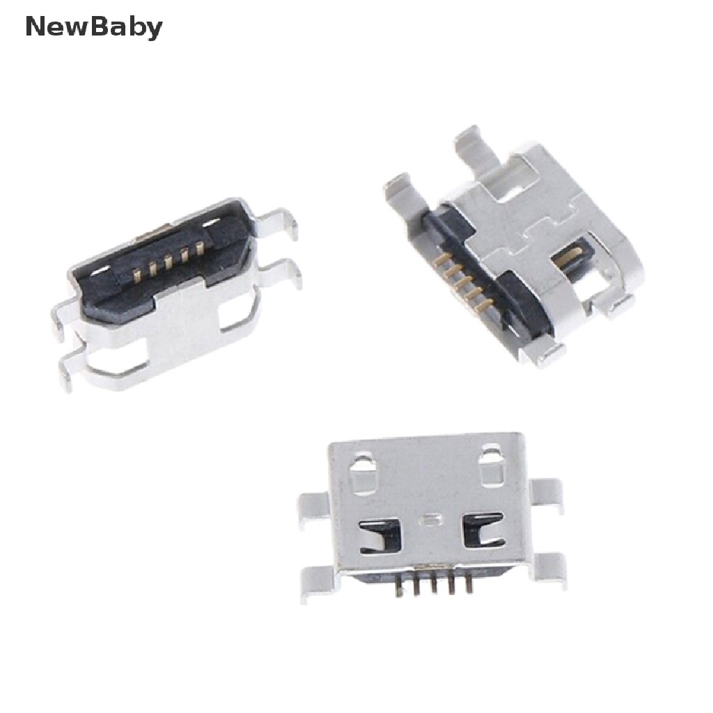 Newbaby 10pcs Soket jack Konektor charger micro usb 5 pin female Tipe B