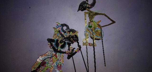 (bisa Cod) Kerajinan Wayang Kulit Raden Arjuna Ukuran Besar 40x20 Cm Cocok Untuk Dalang Dewasa