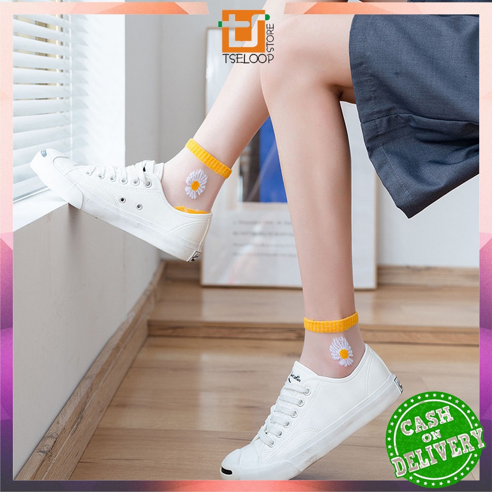 OFM-P32-33 Kaos Kaki Dewasa Pendek Kaus Kaki Wanita Pria Motif Brown / Kaos Kaki Ankle Korea Daisy-6