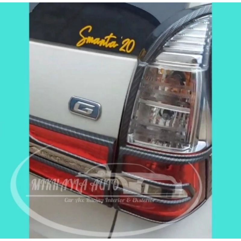 Garnish Lampu Belakang Carbon Avanza Xenia Veloz 2019-2021
