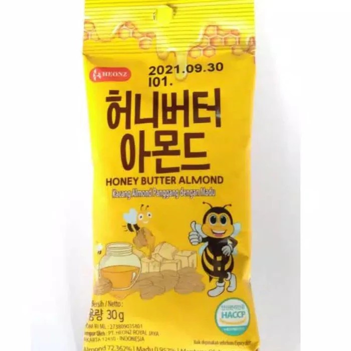 

Heonz butter honey almond Korea 30 grm.