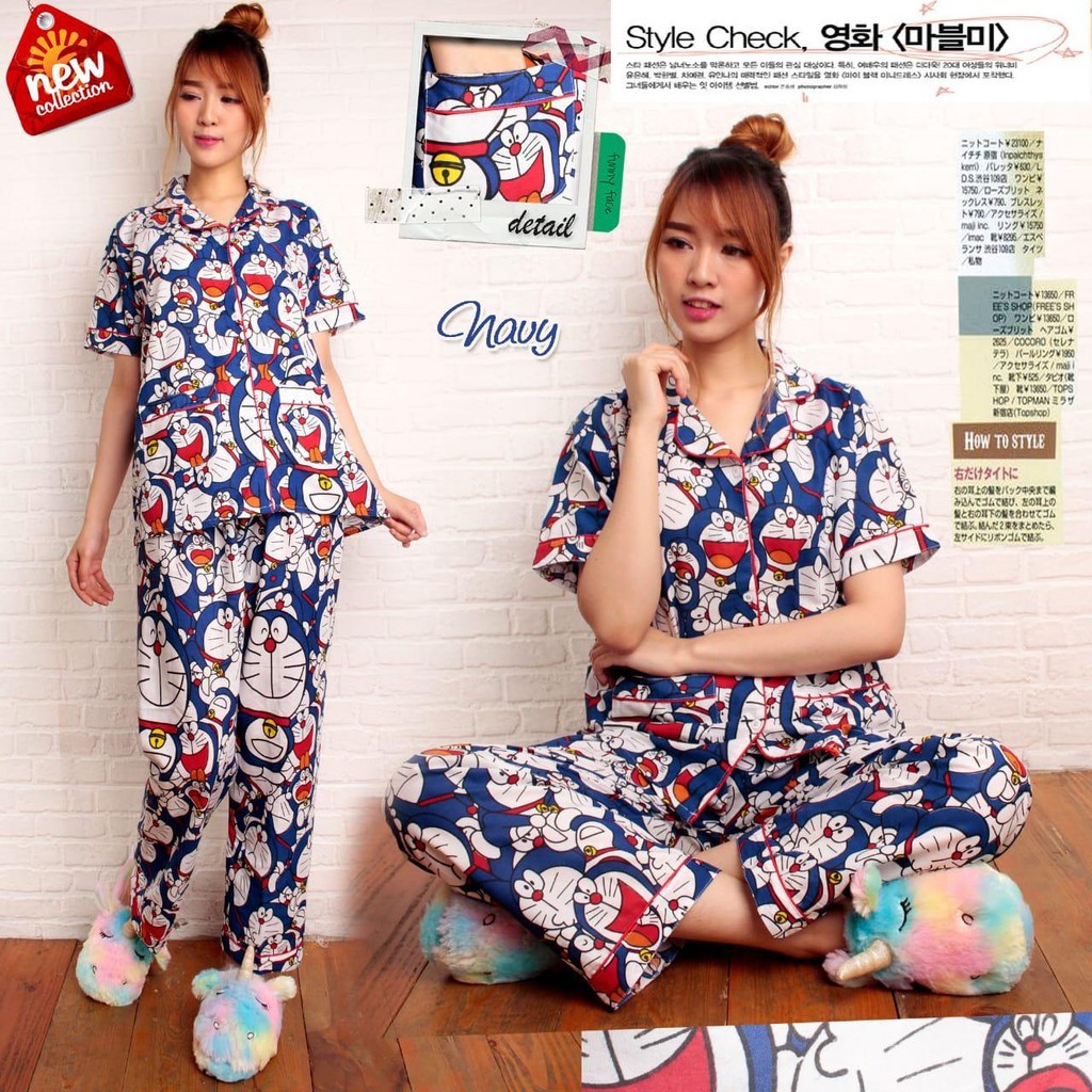 LFF Piyama CP Jumbo Wanita Dewasa-Dora Tumpuk