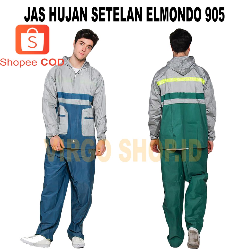 TerLaris Elmondo 905 Jas Hujan Setelan Baju Celana - New Kombinasi / Jas Hujan / Mantel Hujan / Jas / Mantel / Raincoat / Celana Jas Hujan / Hujan / Jaket Hujan / Baju Hujan / Elmondo / Jas Hujan Raincoat / Jas Hujan Terbaik / Elmondo Setelan