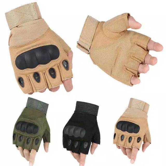 Gloves Sarung Tangan Pendek Half Finger Touring Sepeda Motor Outdoor Tactical