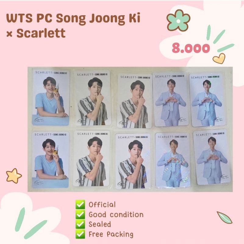 Photocard Song Joong Ki × Scarlett murah official sealed free packing | SONG JOONG KI SCARLETT PC PH