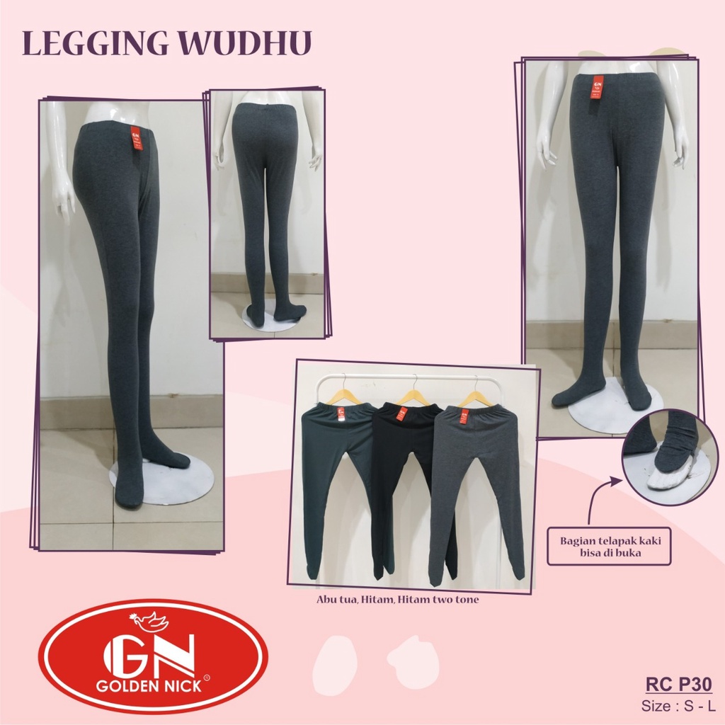 ASLI Golden Nick - Legging Wudhu Legging Wudhu Bahan Katun Lembut Legging Wudhu Murah KATUN RAYON