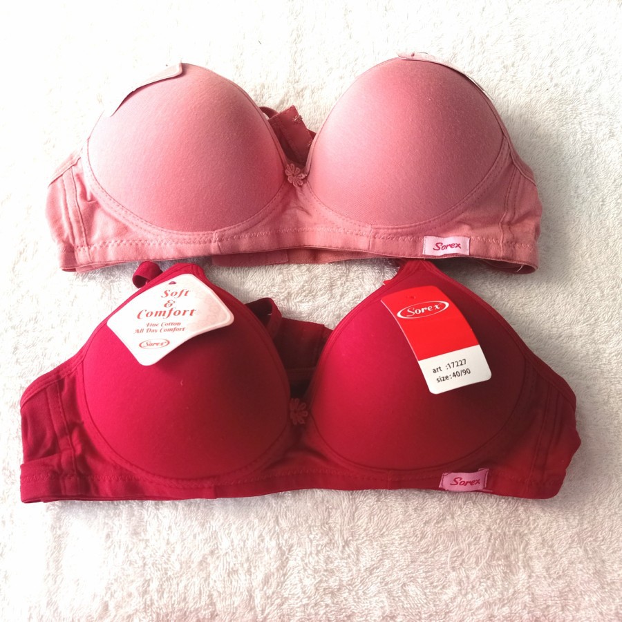 1 Pcs Bra BH SOREX 17227 - Soft &amp; Comfort Fine Cotton Tanpa Kawat