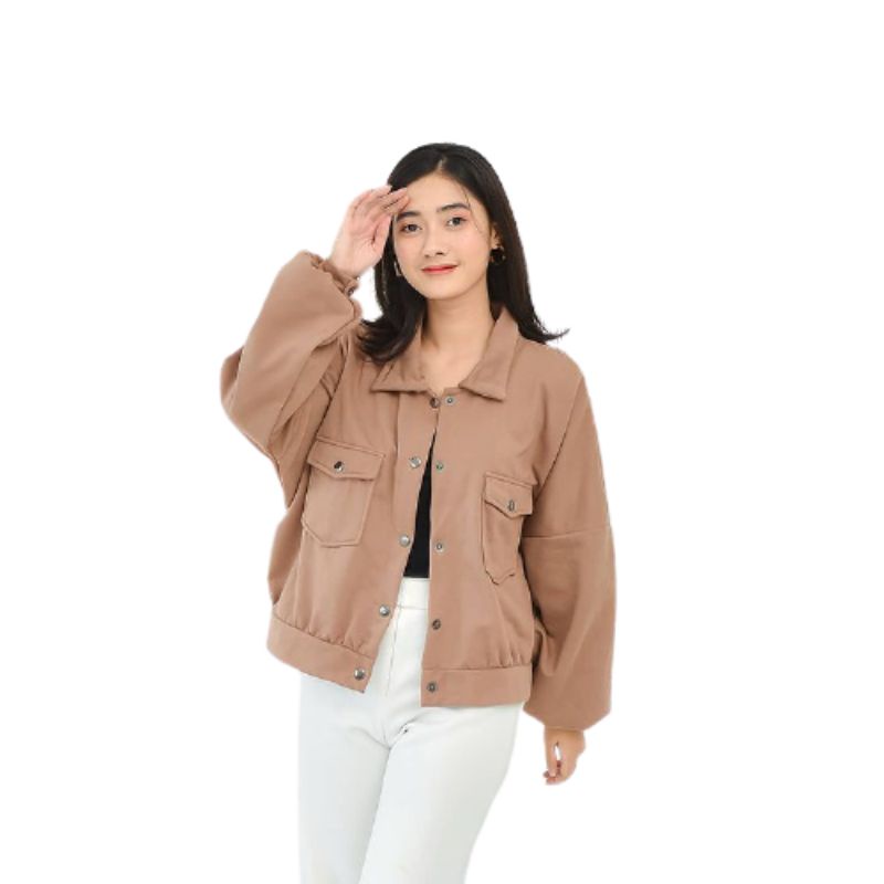 OLIN BUTTON JAKET/JAKET WANITA TREND 2021/KEKINIAN/CUTE CARDIE