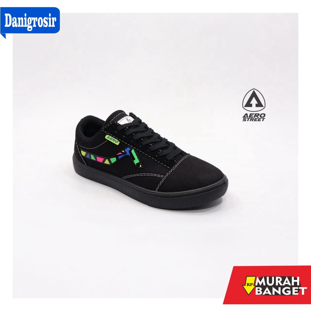 sepatu wanita kekinian 2021- Aerostreet 36-45 Massive X Volt Hitam - Sepatu Sneakers Casual Sport Pr