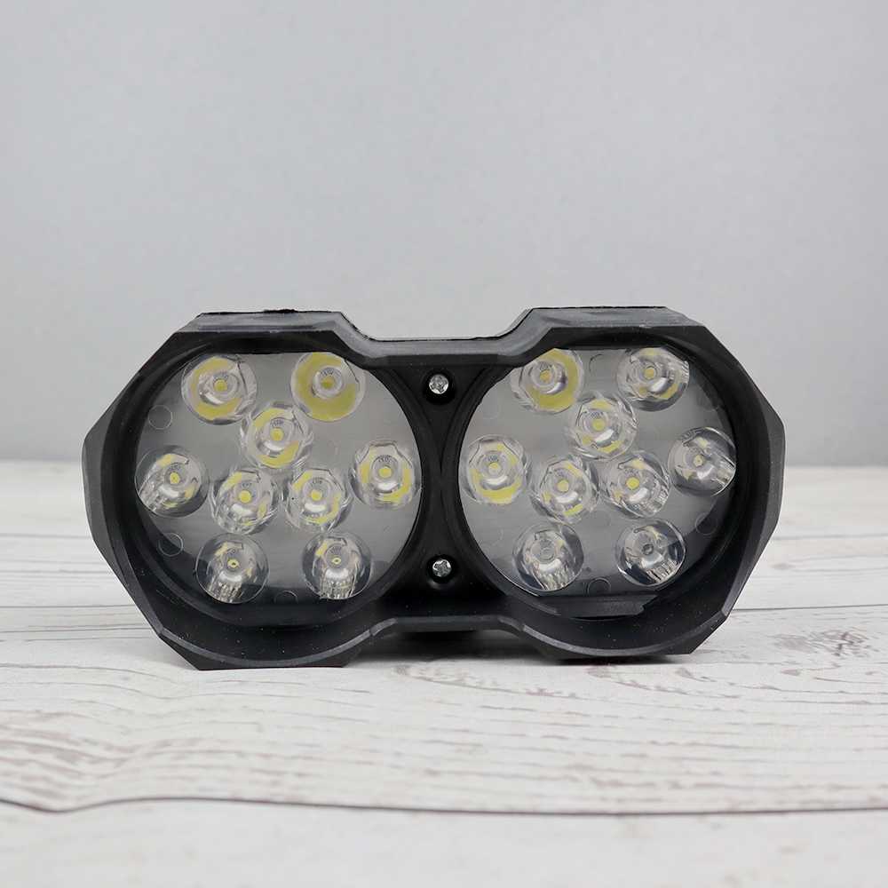 Lampu Tembak Motor ATV LED Spotlight 18 LED / Lampu Tembak Sorot Motor Beat Matic Nmax Rx King Trail Super Terang LED Waterproof Mini / Lampu Motor LED Variasi Depan Super Terang Jarak Jauh Anti Kabut Anti Air Bulat Warna Putih Terang Murah Original