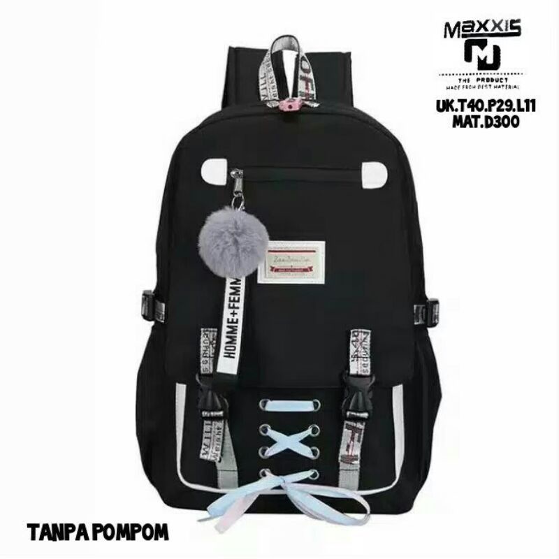 Tas Anak Sekolah Perempuan Simple SD SMP Ransel Backpack Cowok Cewek Garsel FKT 5929