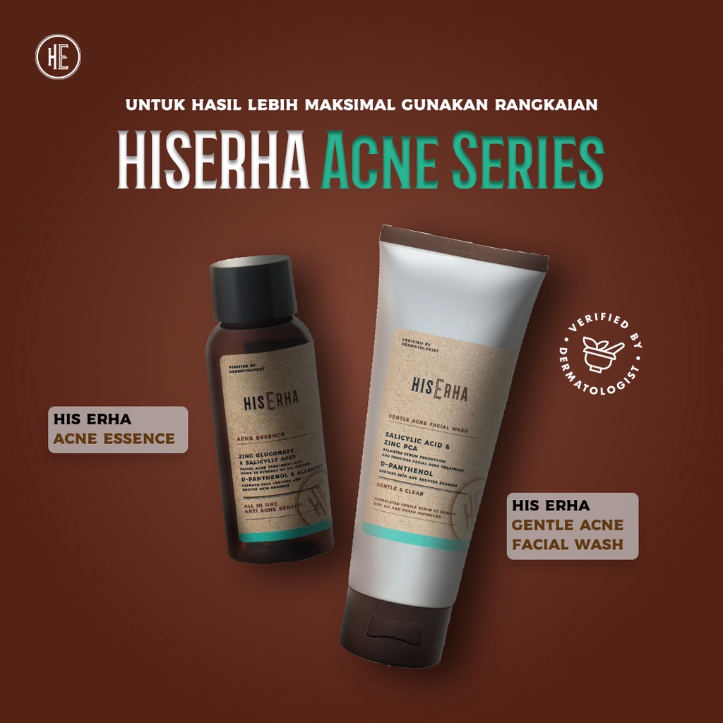 HIS ERHA Sabun Wajah Pria - Gentle Acne Facial Wash - Pembersih Jerawat