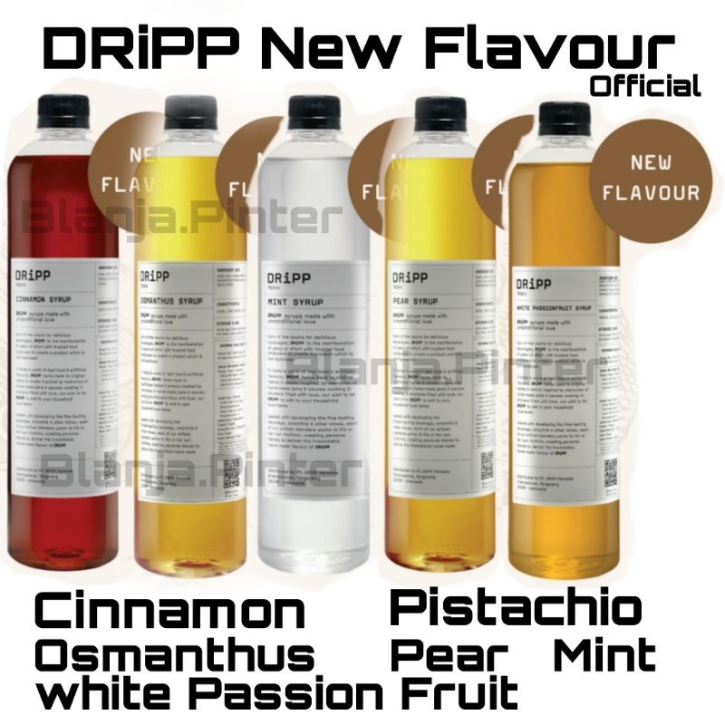 

BABY DRIPP OSMANTHUS PEAR CINNAMON MINT WHITE PASSION FRUIT PISTACHIO. DRIPP BARU