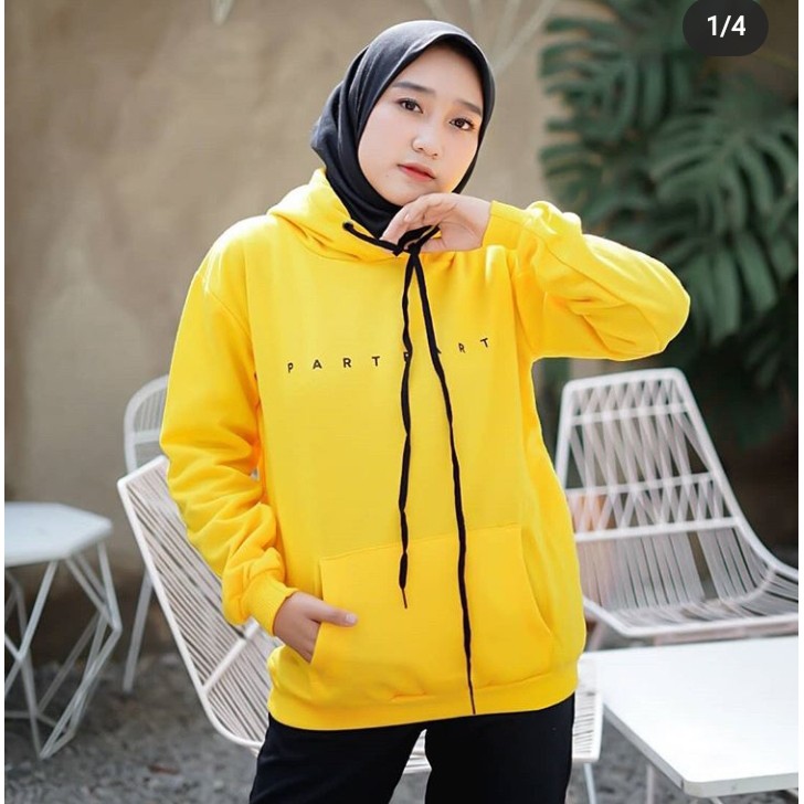 SWEATER PART PART HOODIE - FASHION HOODIE WANITA