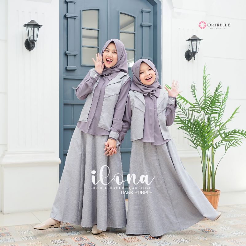 ILONA BY ORIBELLE • SET ROK, VEST, &amp;  HIJAB