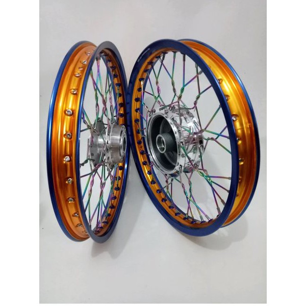 Velg paketan Tdr 2tone Jari Jari Pelintir Kepang Ring 17 Motor ninja rr