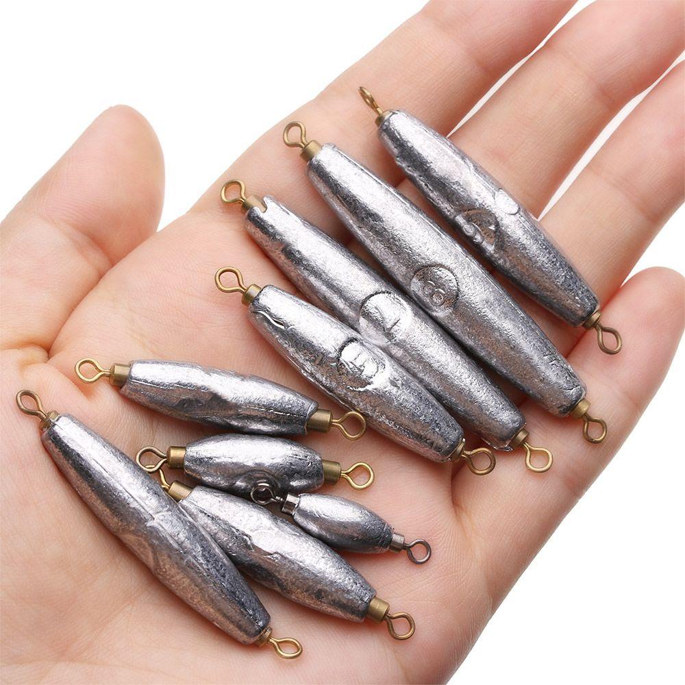 Wonder 5pcs Lead Sinkers Panas Anti Debu American Swivel Tahan Lama Berbentuk Olive