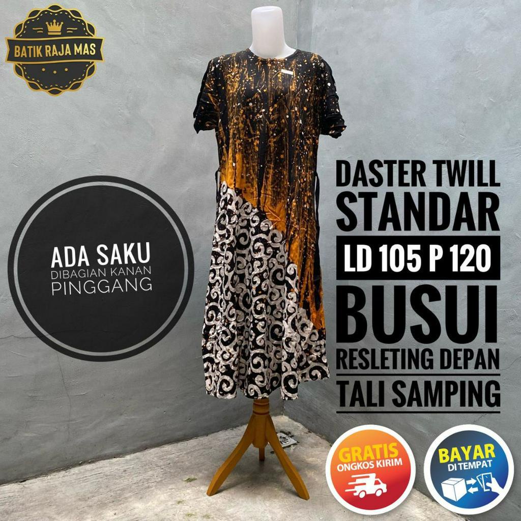 Daster Panjang Lengan Pendek Remaja Dewasa Wanita Lengan Pendek Motif Batik Abstrak Busui Friendly R