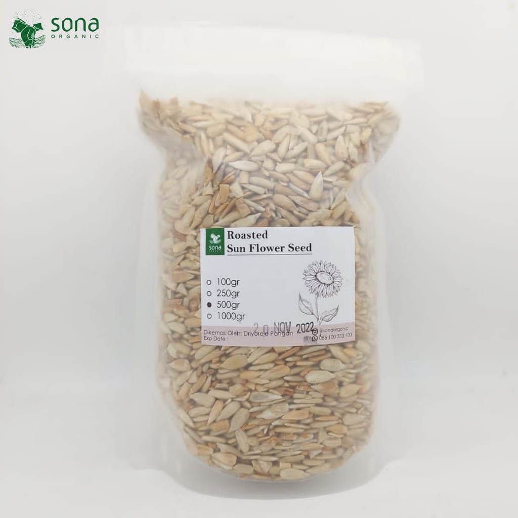 

Roasted Sunflower Seed 500gr - Sunflower Seed Oven/Panggang - Sona