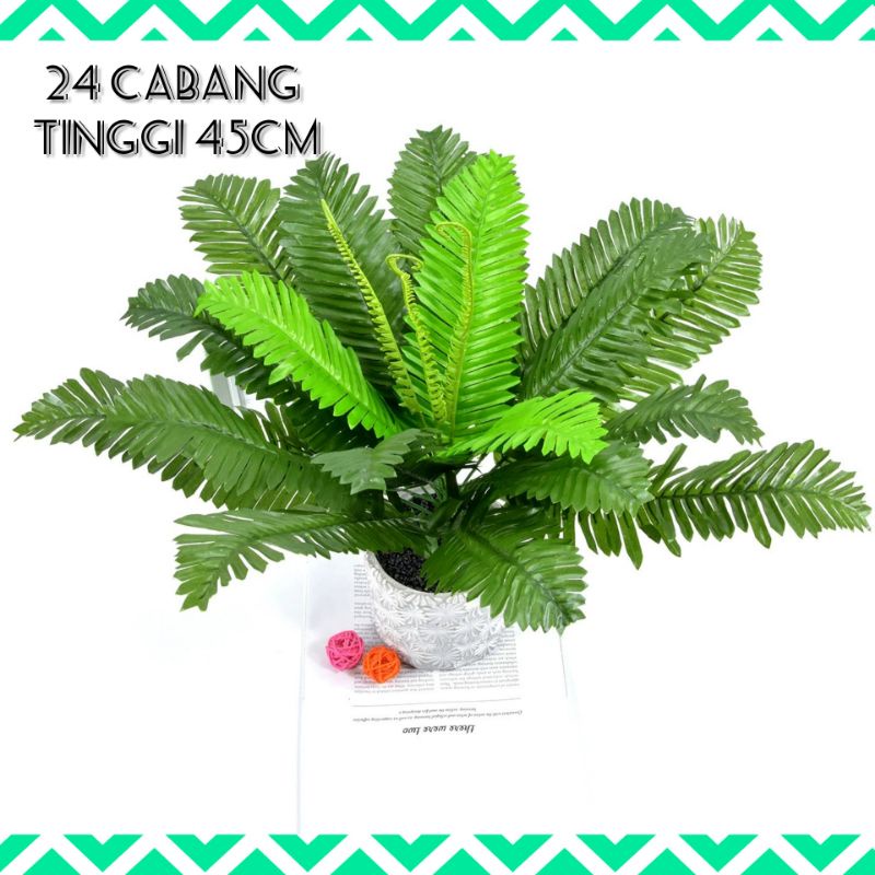 Pohon Sikas / Daun Sikas  Palm / Daun Hias Plastik [TANPA POT]