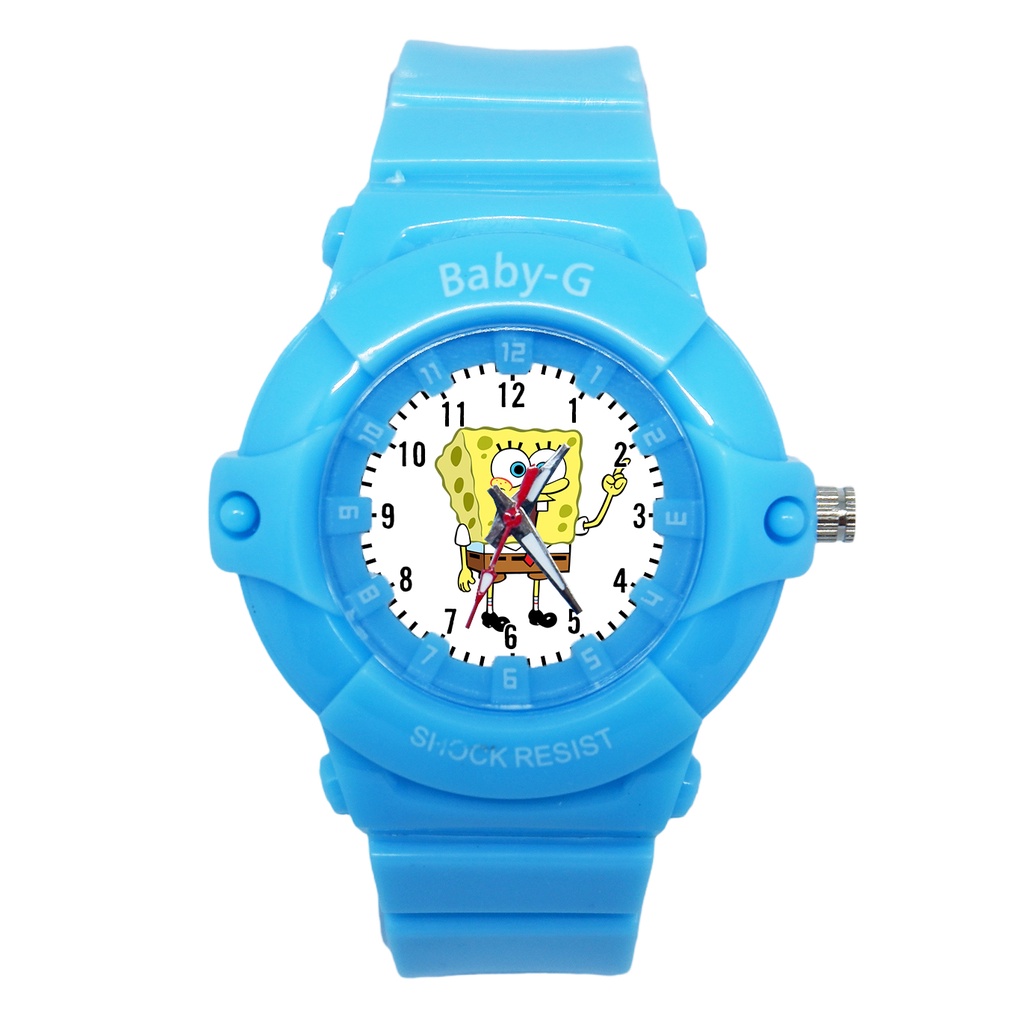 Jam Tangan Sport Anak Karakter Spongebob Anti Air