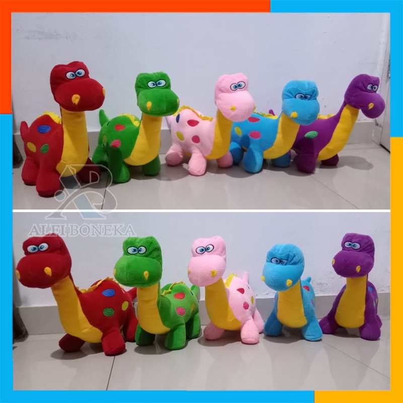 Boneka dinosaurus Dino lucu Brontosaurus Banyak Pilihan Warna Panjang 45cm
