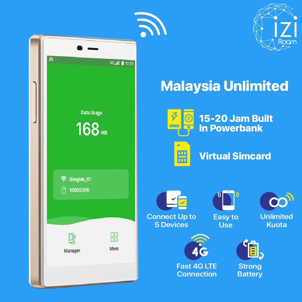 Jual Sewa WiFi 4G Malaysia Unlimited - Malaysia Data Roaming - Sewa