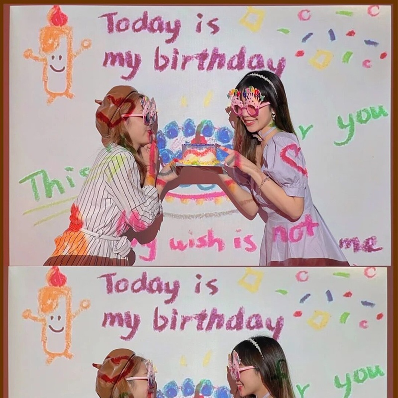 COD Mini Birthday Projector/happy Birthday Projector/proyektor Mini Ulang Tahun Portable Cute Birthd