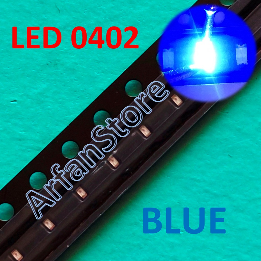 SMD LED 0402 Blue SMT Chip Super Bright Biru PER 25PCS