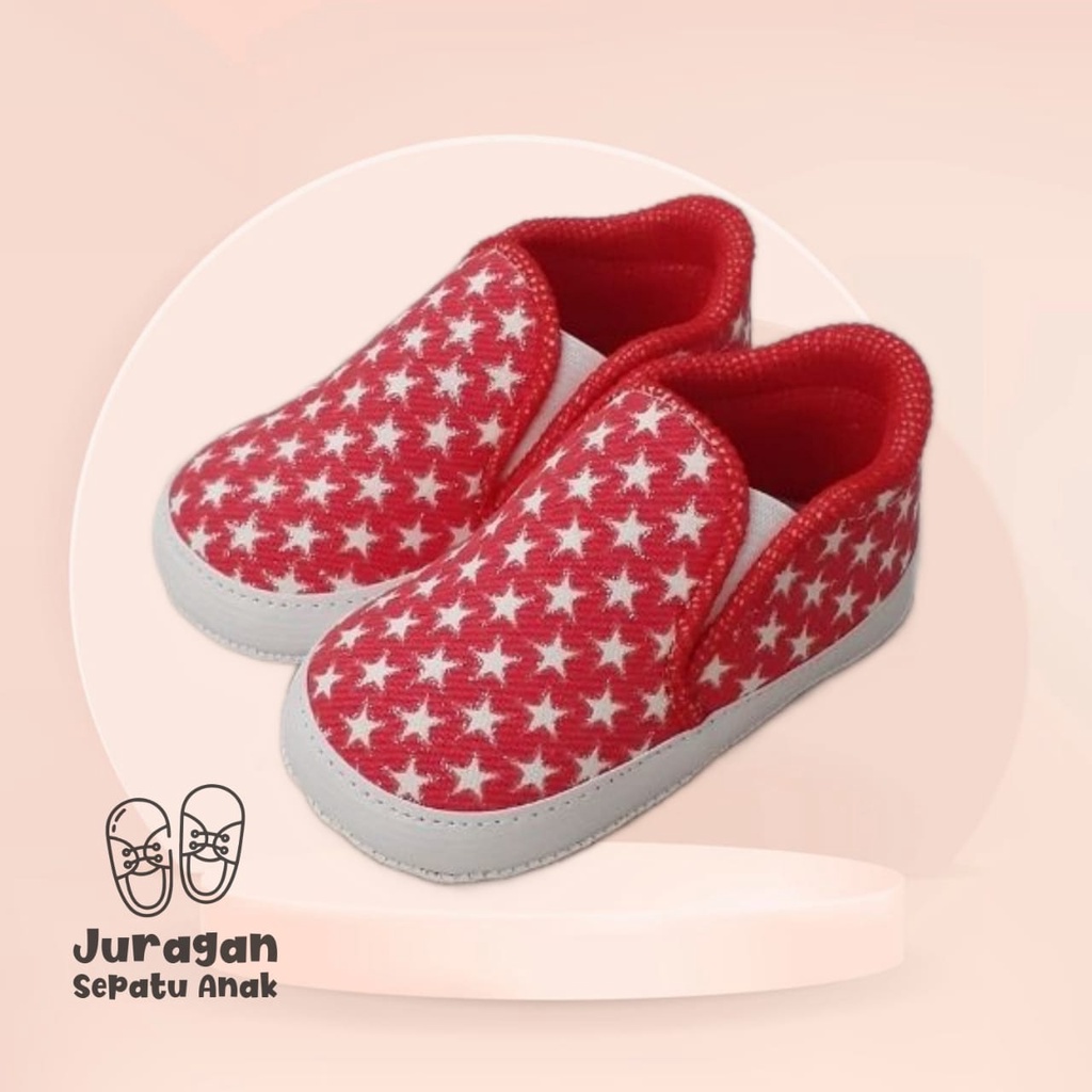 Sepatu Bayi Baby Shoes Prewalker Motif Bintang Lucu Murah Belum Bisa Berjalan/Ssepatu bayi/sepatu anak prewalker