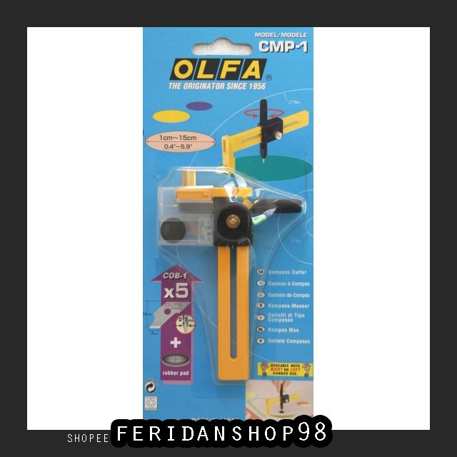 

FS1317 CUTTER CIRCLE CUTTER OLFA ATK CMP-1 UNTUK MEMOTONG LINGKARAN BY FERIDANSHOP98