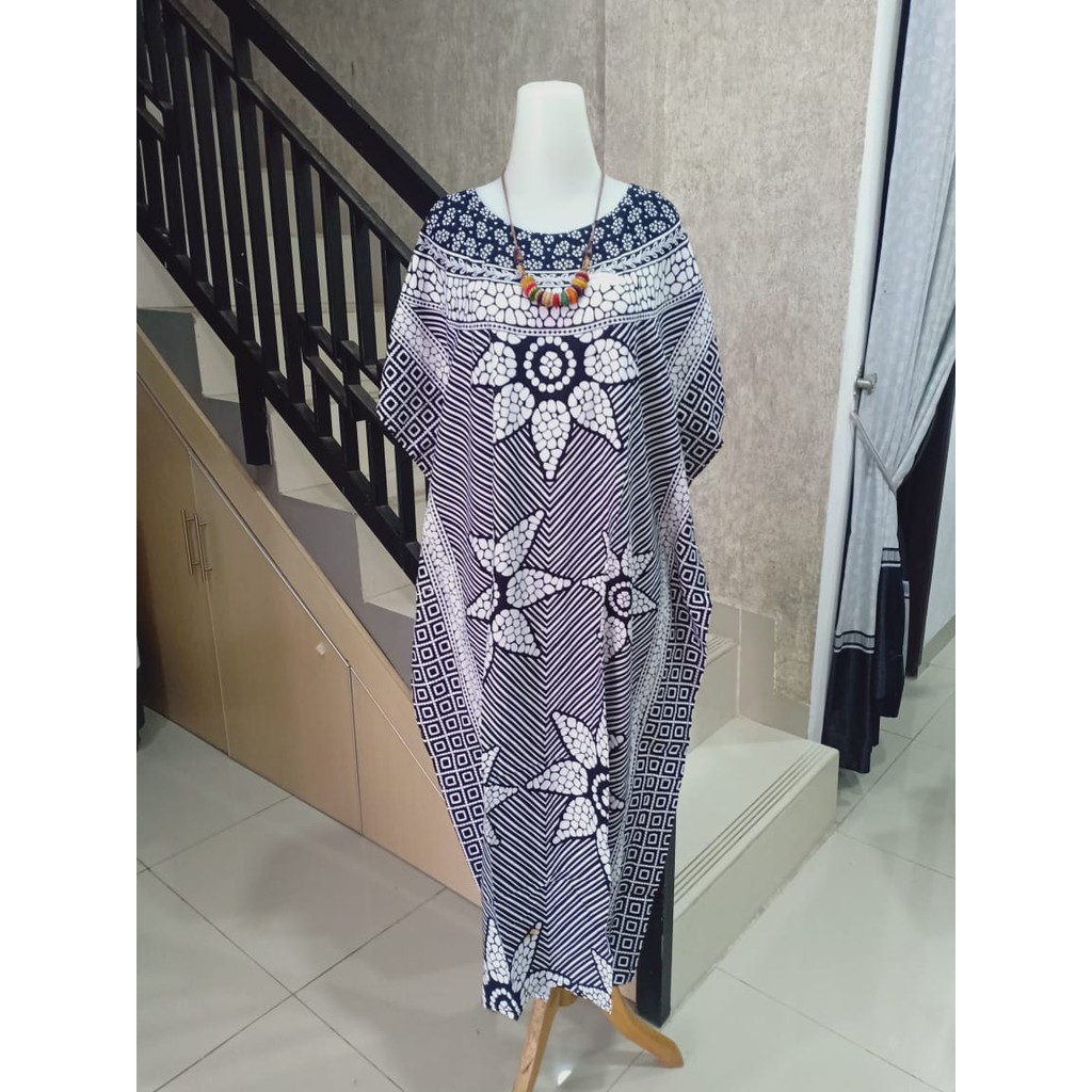 DASTER KELELAWAR HITAM PUTIH Motif Bunga Matahari