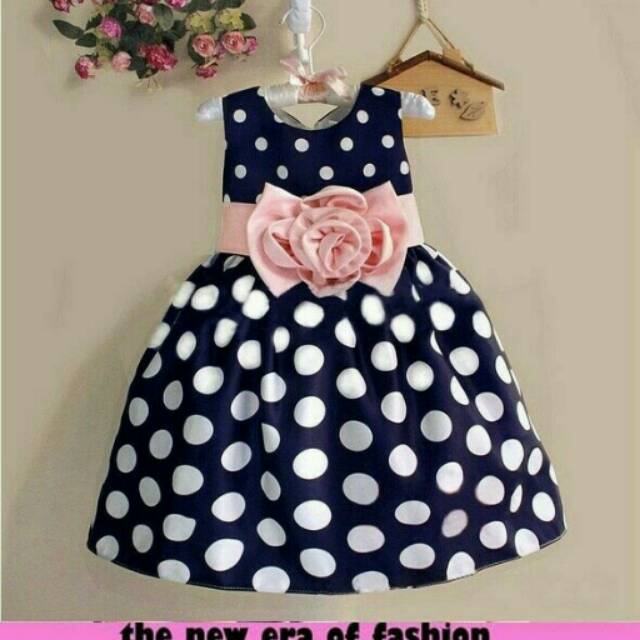 dress anak perempuan polkadot