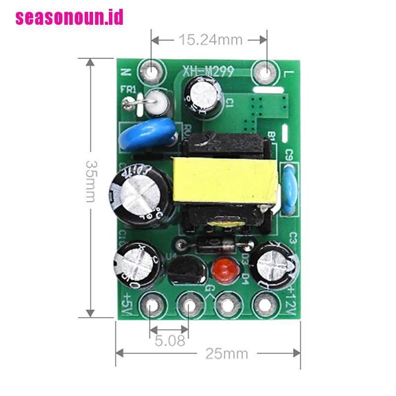 Modul Konverter Mini AC110V 220V Ke DC 12V 0.2A + 5V