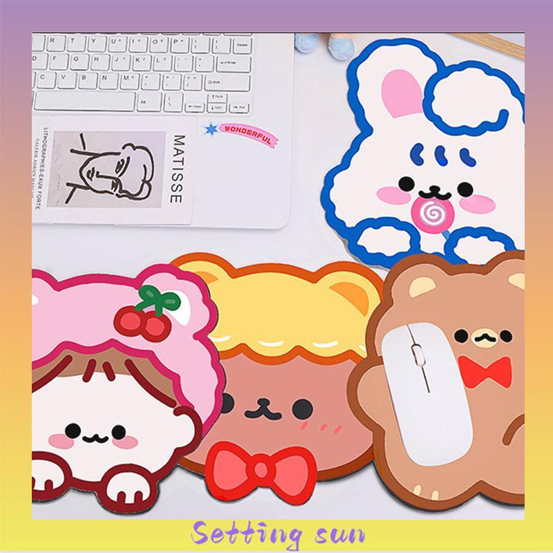 Mouse Pad Anti Slip Motif Print Kartun Untuk Aksesoris Komputer TN