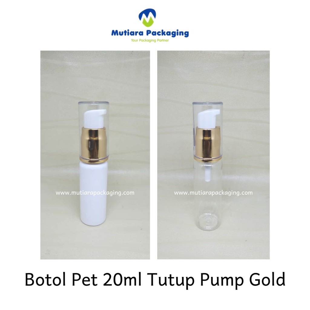 Jual New Product Botol Pet Ml Tutup Pump Gold Botol Serum Murah