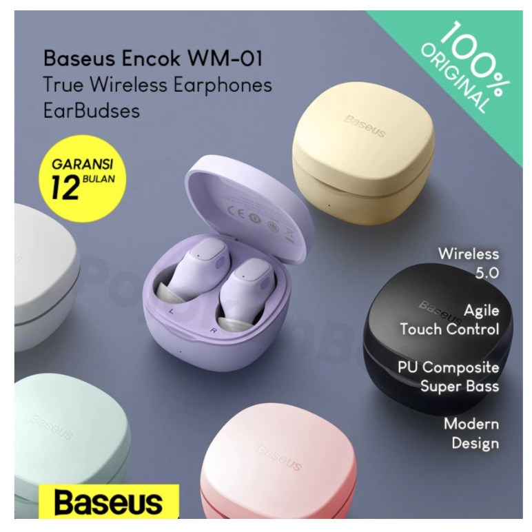 Baseus WM01 TWS Baseus True Wireless Bluetooth Earphone Mini Earbuds TWS WM01