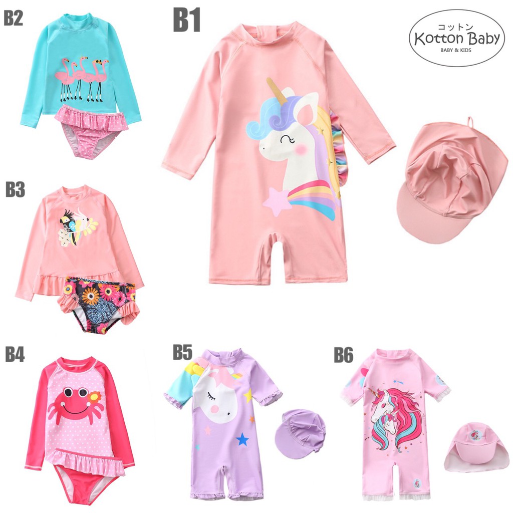 1-7 thn | Baju Renang Anak Bayi Swimwear Karakter Perempuan B catalog