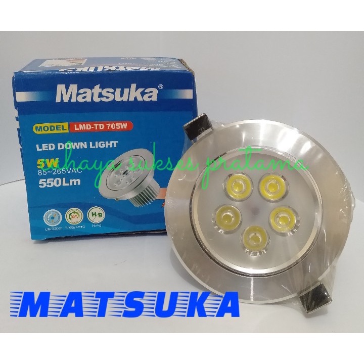 Downligt Led/ Lampu Led Tanam Cahaya Putih dan Kuning Matsuka LMD705 W-P/K