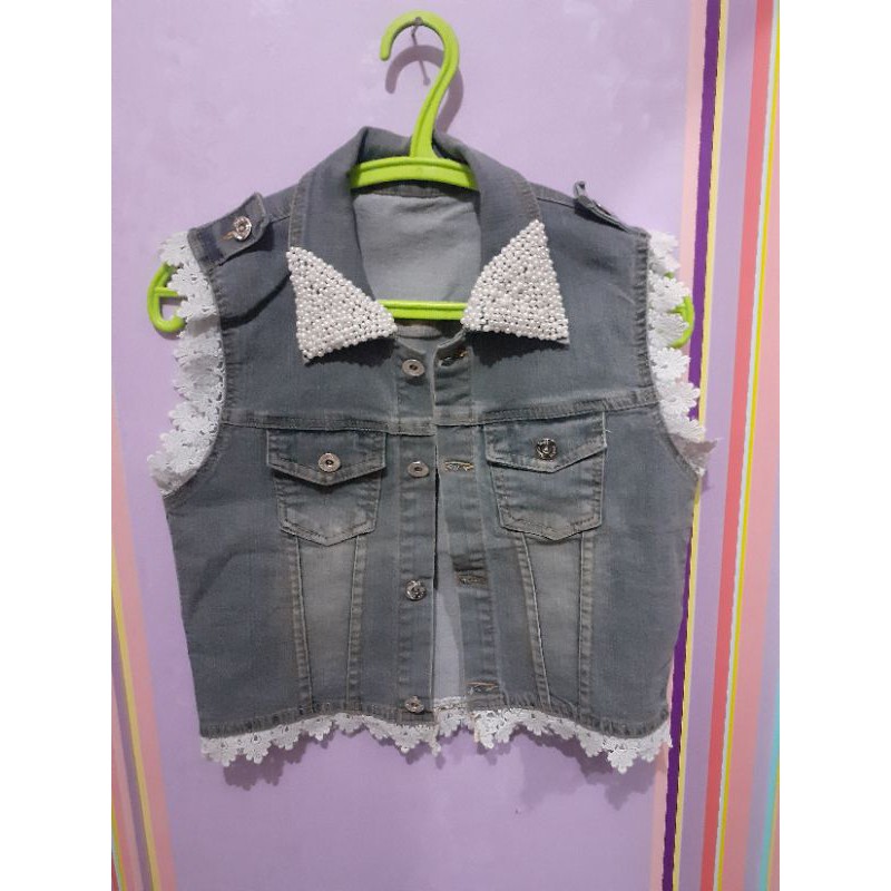 rompi jeans mutiara preloved