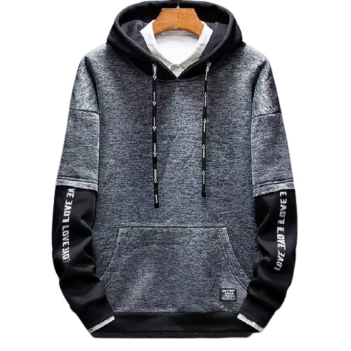 SWEATER HOODIE SWEATSHIRT PRIA LOVE RAIN MISTY SIZE L BAHAN FLEECE SECONDMARCH