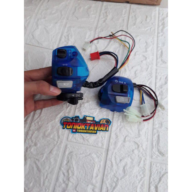 Saklar transparan set kiri kanan nyala lampu saklar set motor mio mio soul mio sporty jupiter mx