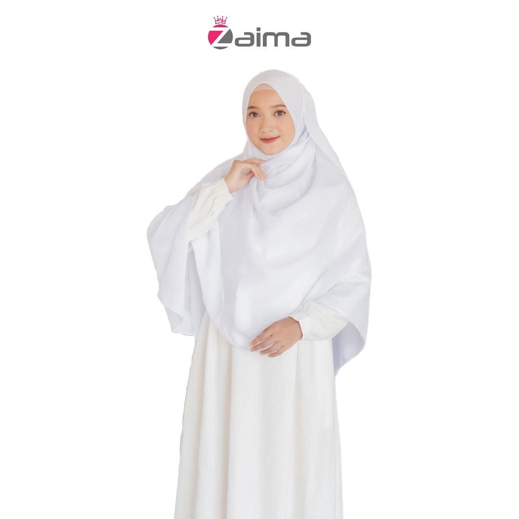 Pashmina Jumbo Syari 200 x 100 Lebar Besar Diamond Italiano-Putih