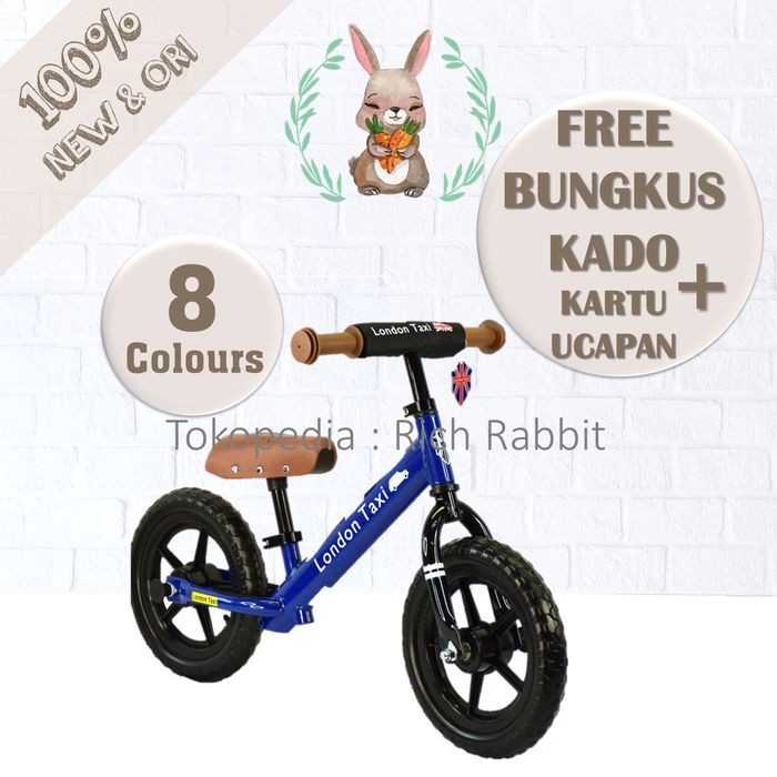 Unik ELC London Taxi Kick Bike KickBike / Sepeda Anak / Balancing Bike - Biru Navy terbaik