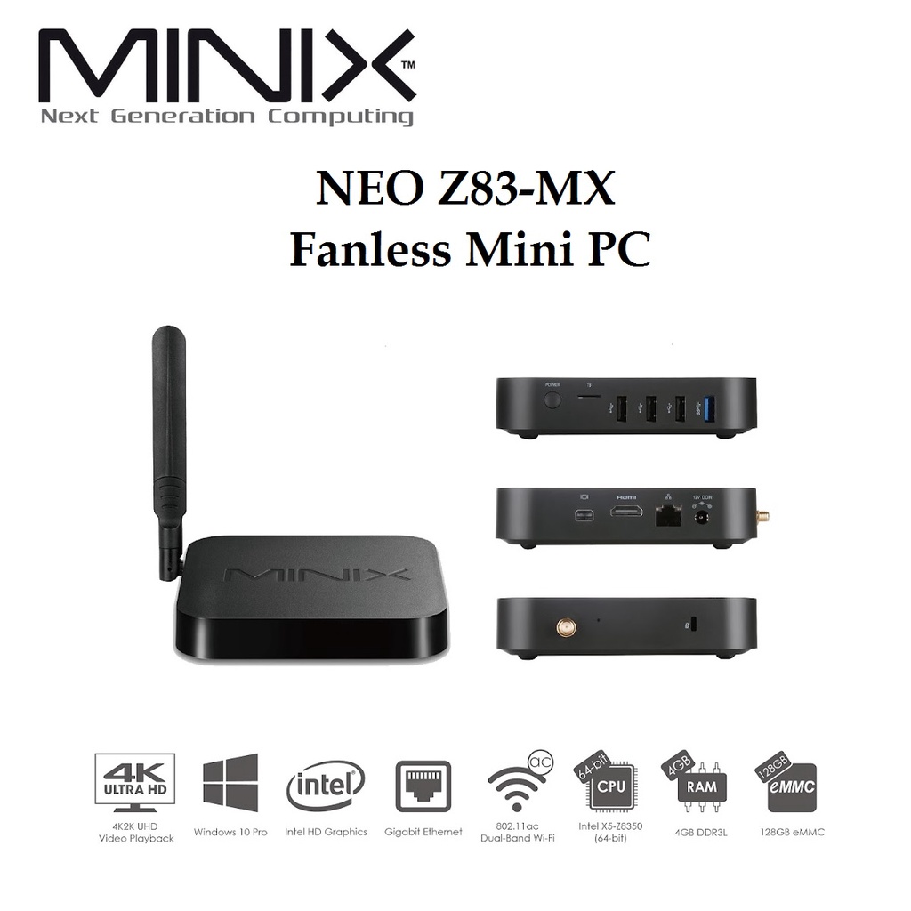 MINIX NEO Z83-MX - RAM 4GB ROM 128GB Mini PC Windows 10 Pro 64-bit - Mini PC Terbaru dari MINIX