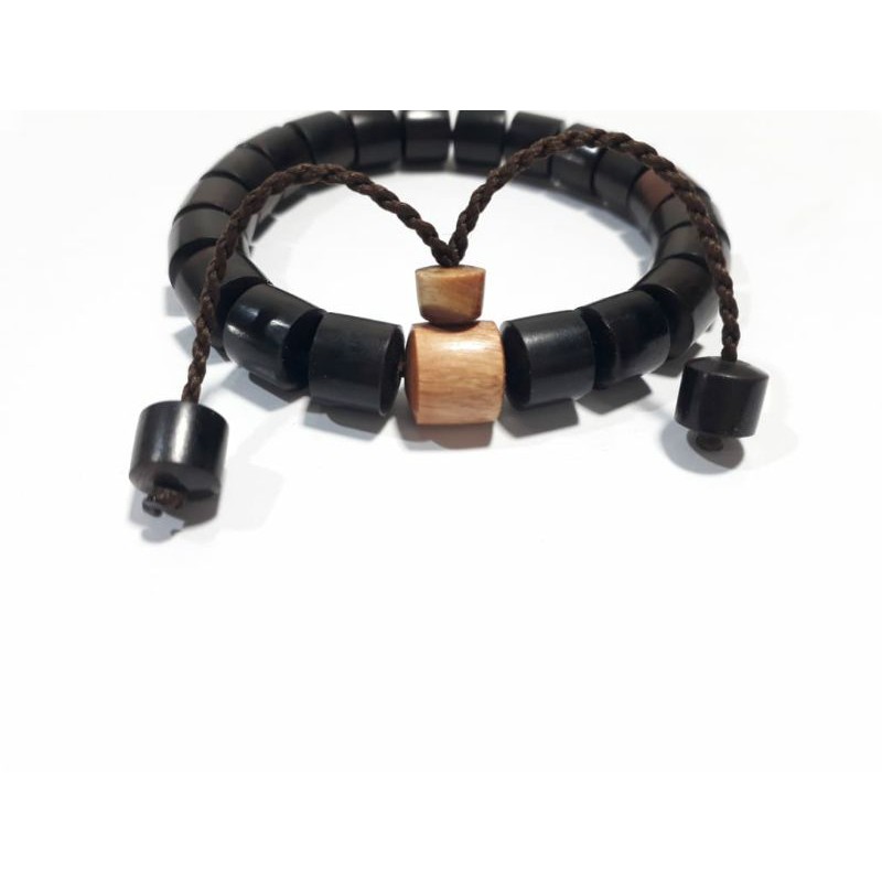 gelang kayu galih stigi hitam warna hitam alami tenggelam